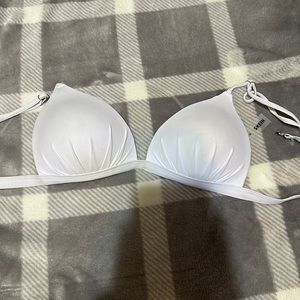 white bathing suit top
